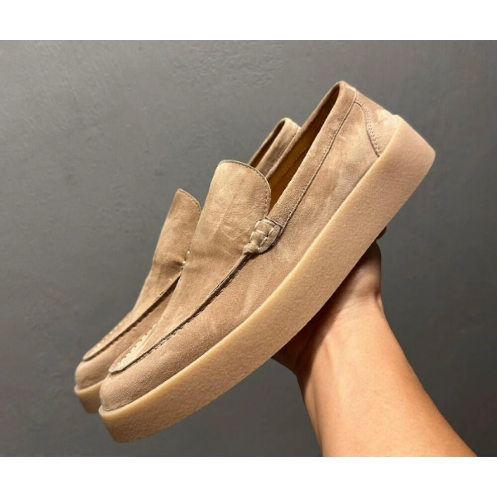 Men'S Shoes Smart - Роскошные бежевые замшевые лоферы на платформе