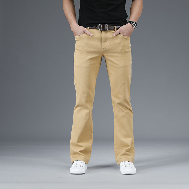 Men Shoes White Colour - Тонкие джинсовые брюки-клеш, мужские брюки-клеш, мужские