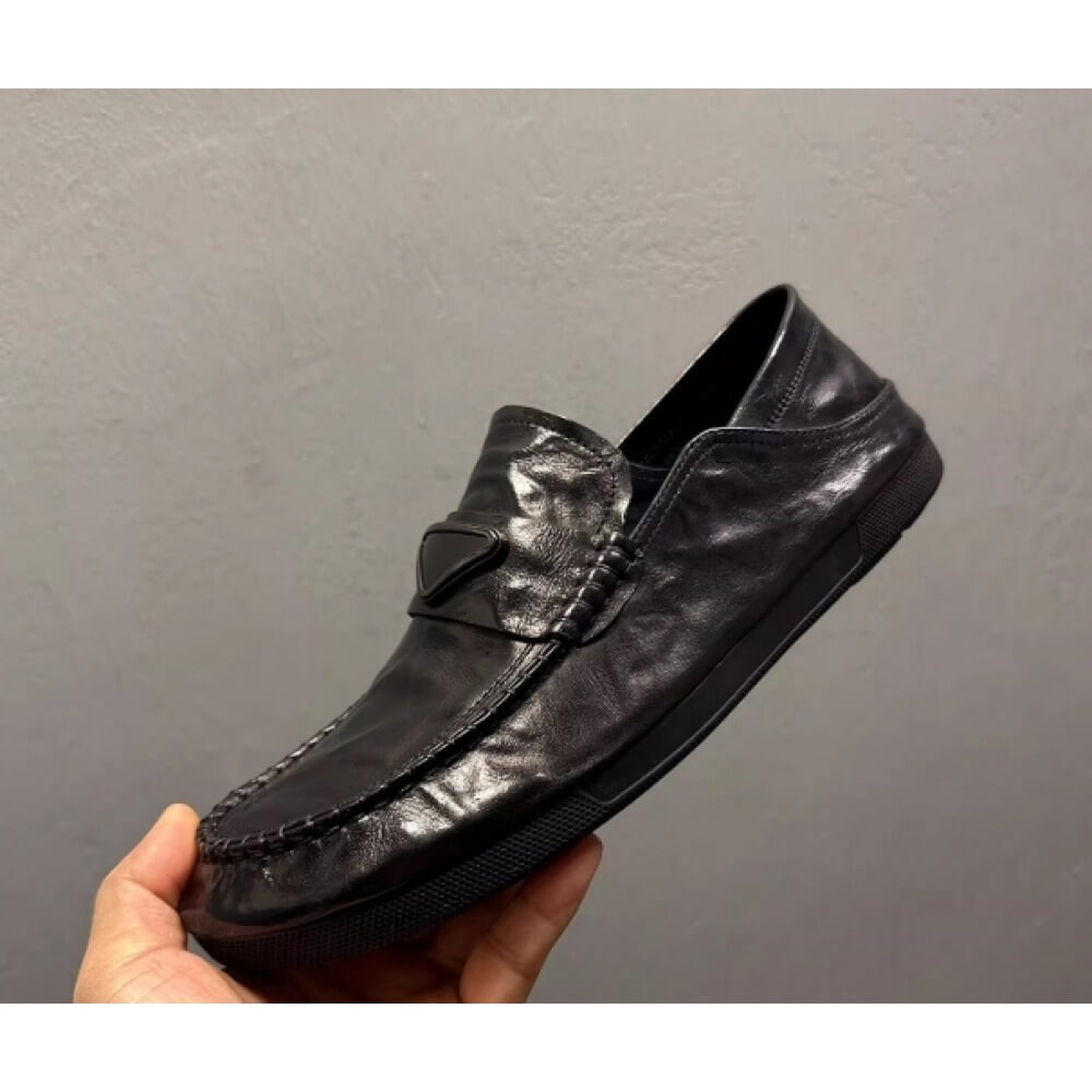 Men'S Shoes Drivers - Мужские лоферы ручной работы из черной