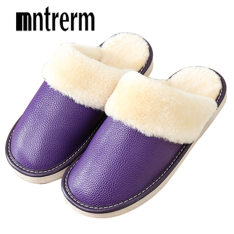 Men Shoes Sale - Тапки женские зимние из натуральной кожи,