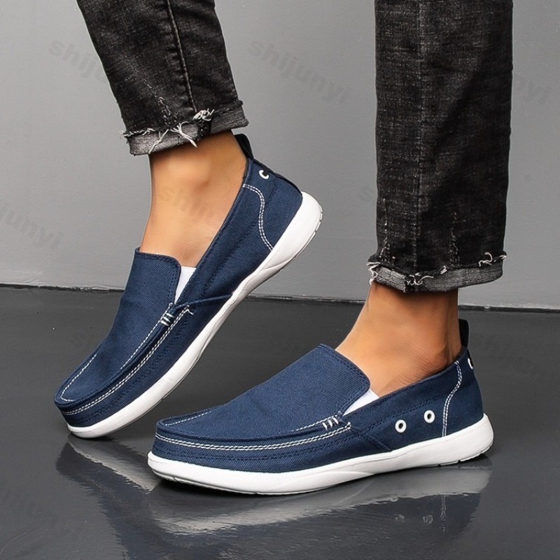 Men Shoes Loafers - Осенняя мужская парусиновая повседневная обувь, новинка