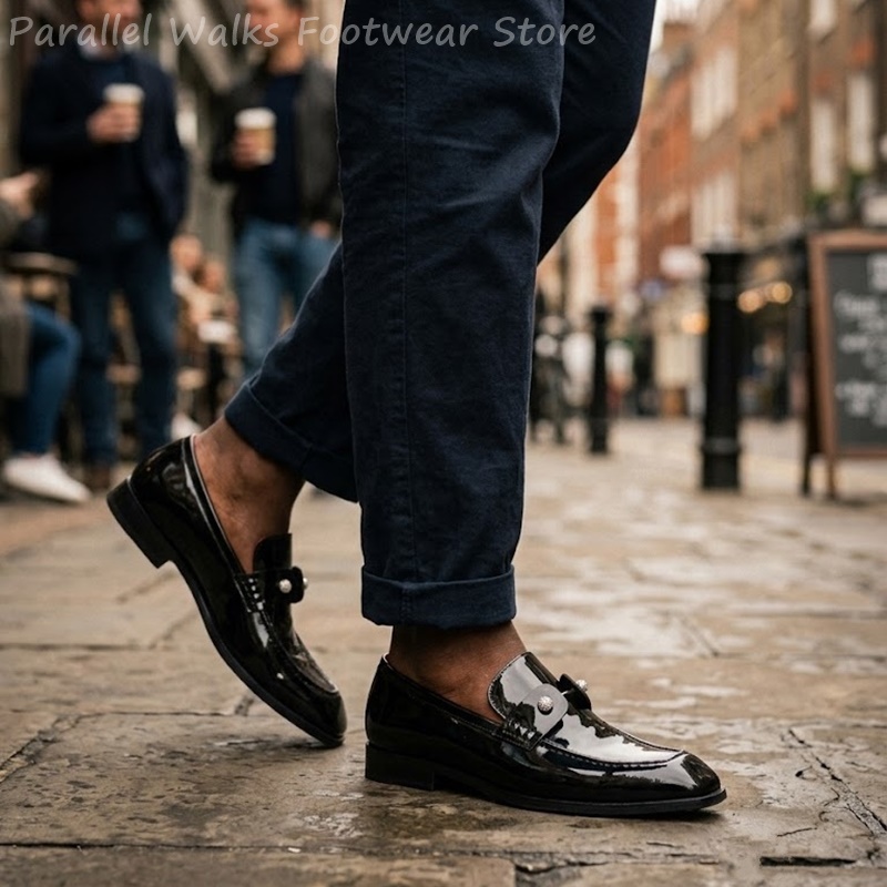 Мужские черные лоферы из искус – обзор и цена Men'S Shoes Smart