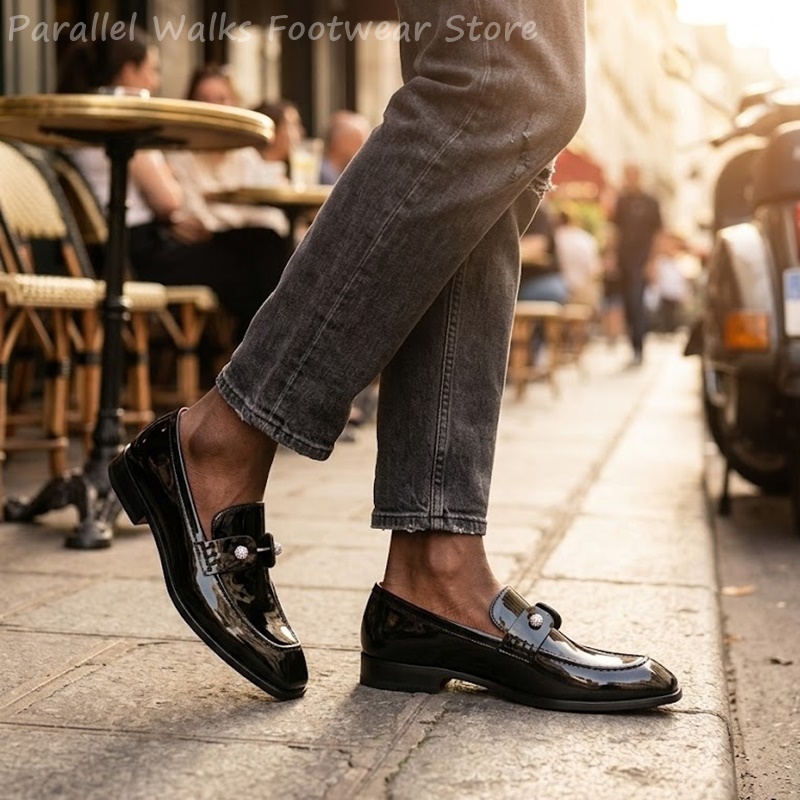 Мужские черные лоферы из искус – обзор и цена Men'S Shoes Smart