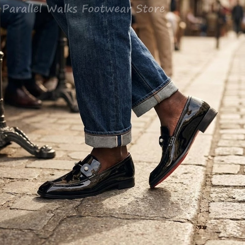 Мужские черные лоферы из искус – обзор и цена Men'S Shoes Smart