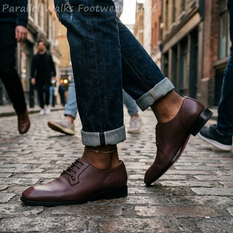 Мужские темно-коричневые кожан – обзор и цена Men'S Shoes Smart