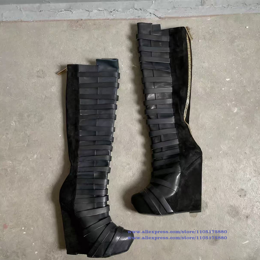 Сапоги до колена на танкетке с – обзор и цена Men'S Shoes With Platform